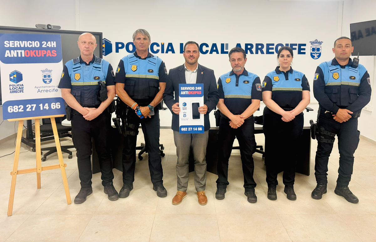 Presentación del servicio de la Policía Local de Arrecife para frenar las okupaciones