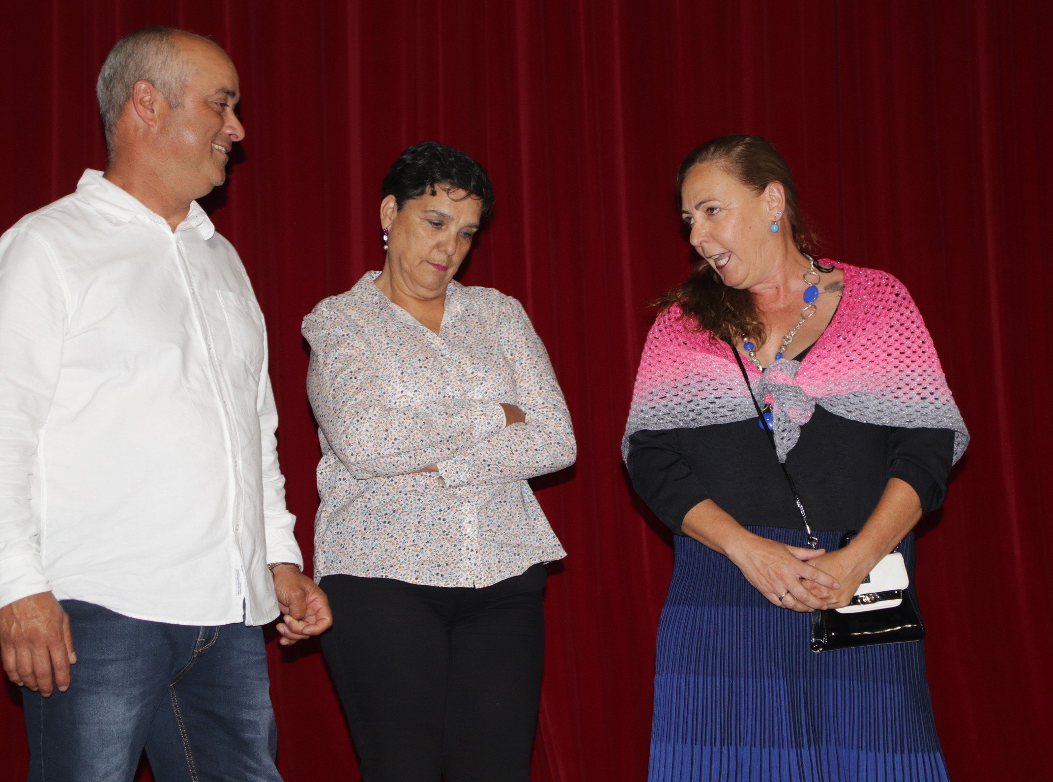 Mayores de Yaiza durante la obra de teatro