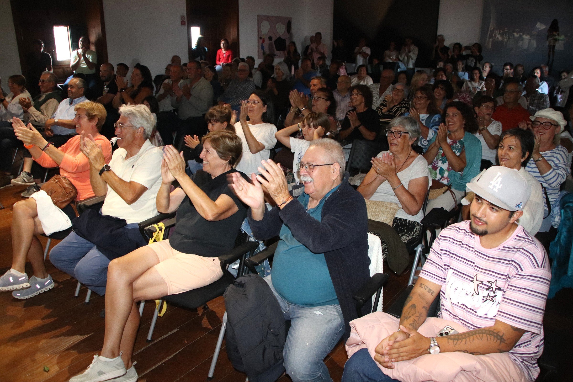 Mayores de Yaiza durante la obra de teatro