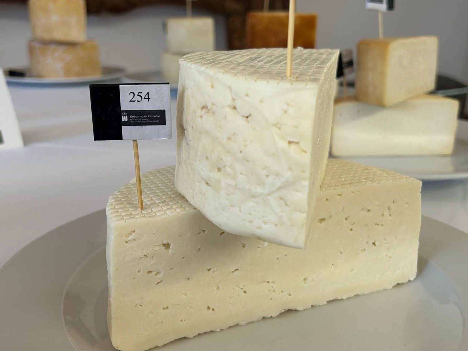 Muestra de queso en una edición anterior del certamen.