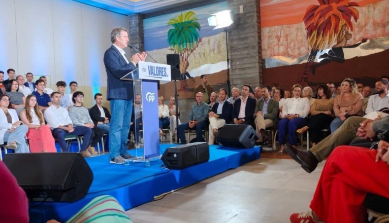 El presidente del PP Alberto Núnez Feijó en Gran canaria