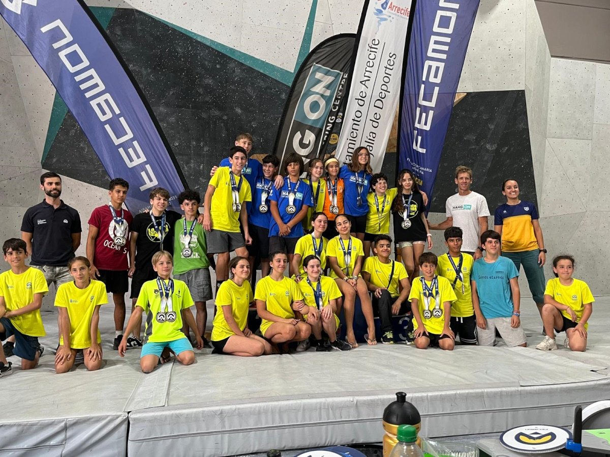 Lanzarote brilla en el Campeonato de Canarias de Escalada en Bloque