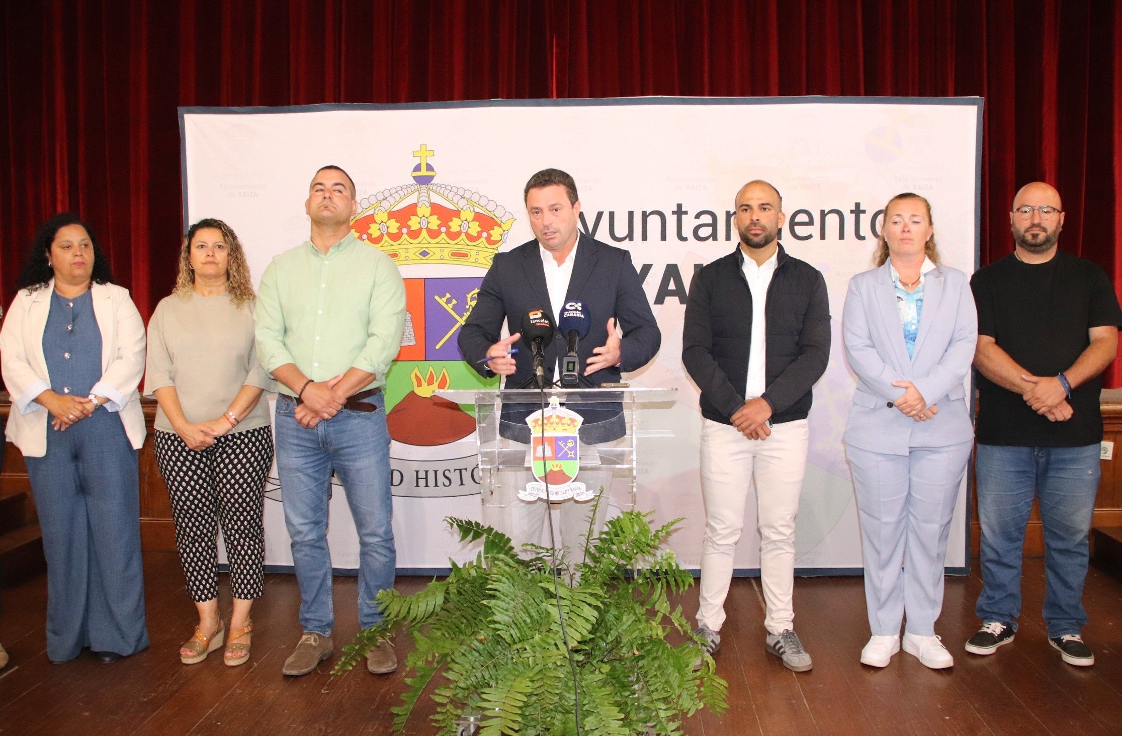 Rueda de prensa del Grupo de Gobierno de Yaiza sobre la nulidad del Plan General. Foto: Ayuntamiento de Yaiza.