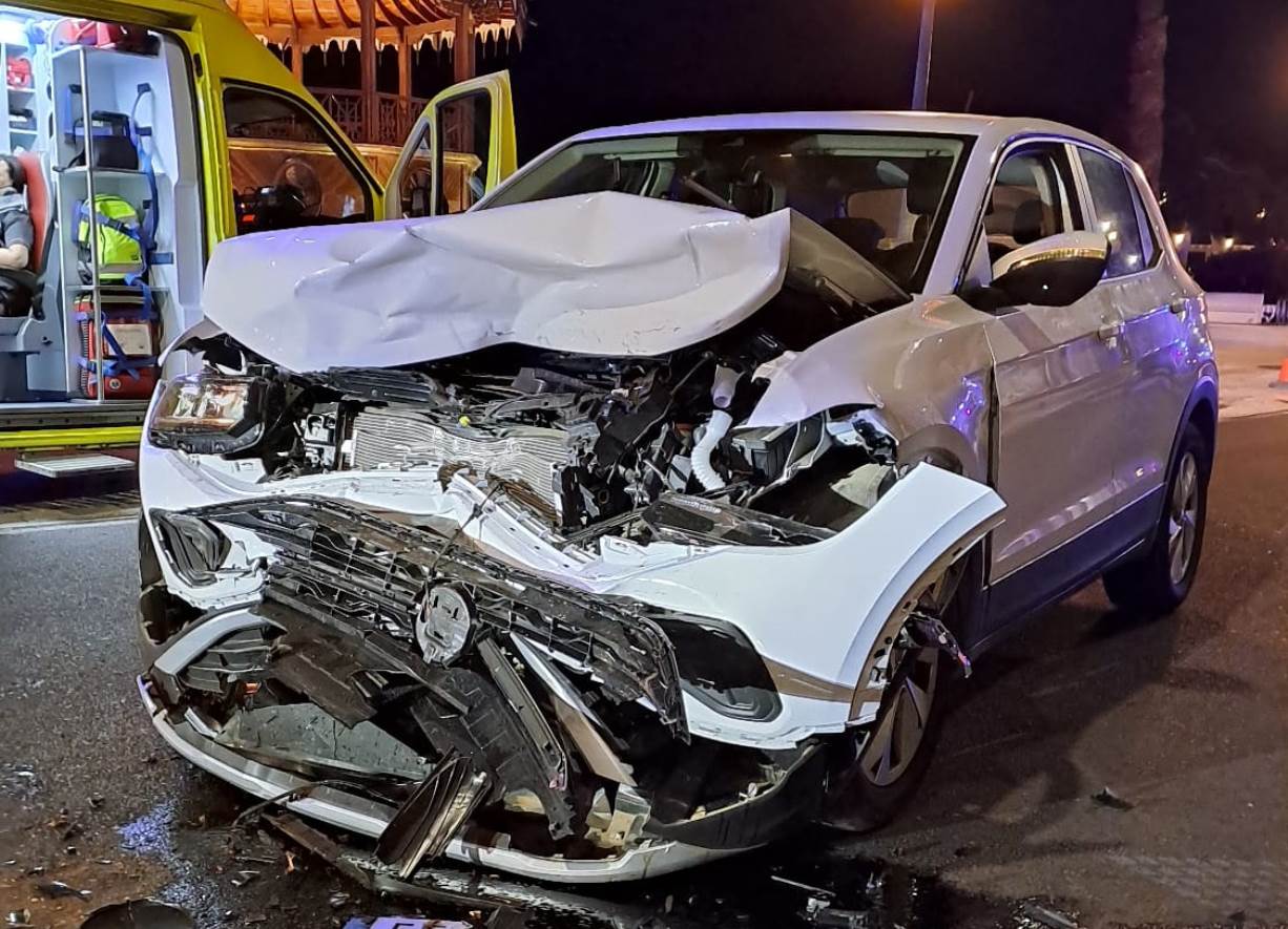 Colisión frontal en Arrecife