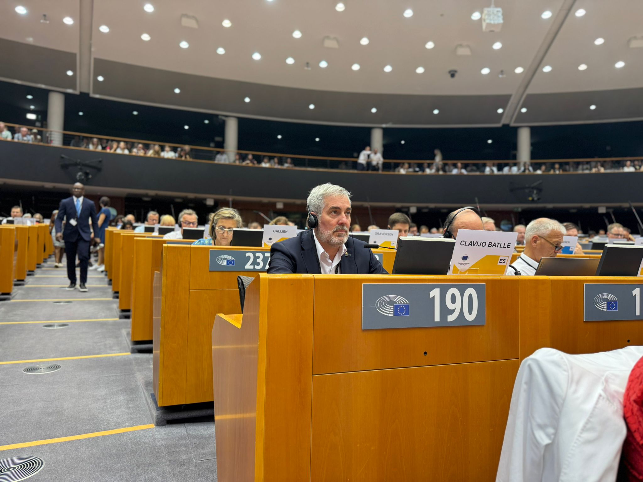 El presidente del Gobierno de Canarias, Fernando Clavijo, durante su visita a Bruselas.