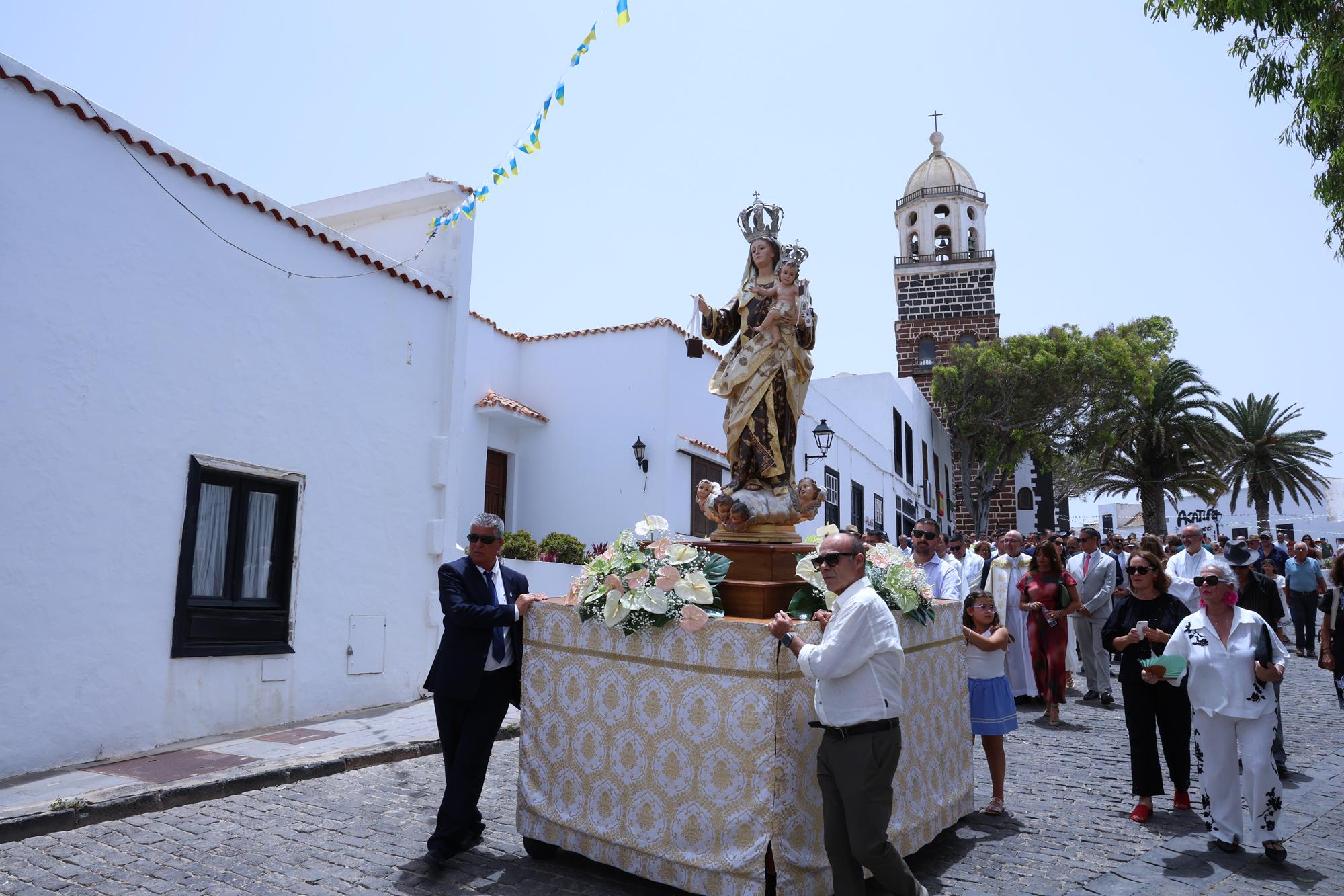 Procesión en honor a Nuestra Señora del Carmen de Teguise. Foto: La Voz