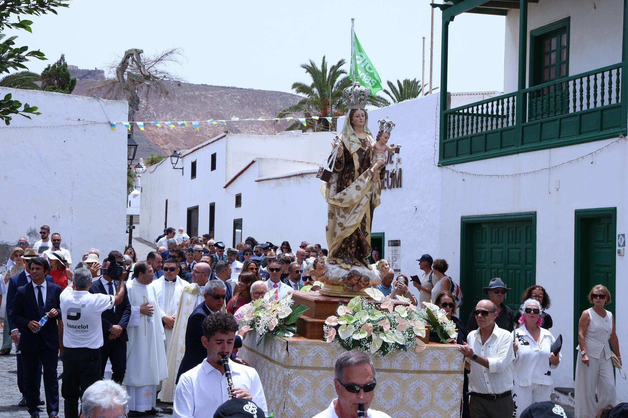 Procesión en honor a Nuestra Señora del Carmen de Teguise. Foto: La Voz