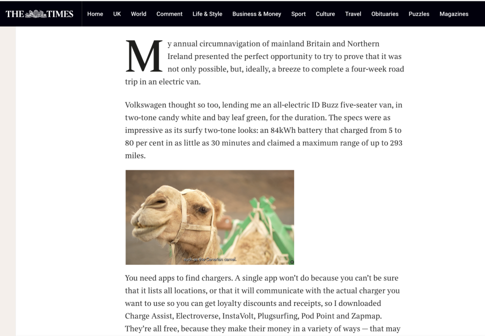 Artículo en The Times Artículo en The Times