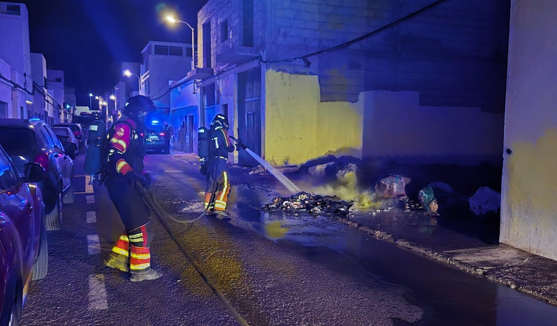 Incendio del contenedor