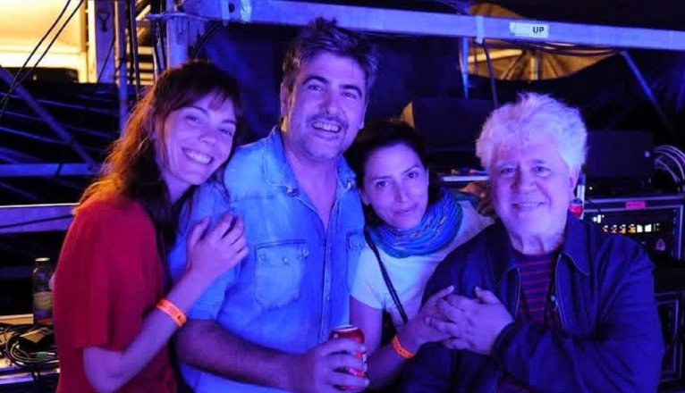 Victoria Luengo, David Muñoz, Barbara Lennie y Pedro Almodovar en Lanzarote Victoria Luengo, David Muñoz, Barbara Lennie y Pedro Almodovar en Lanzarote