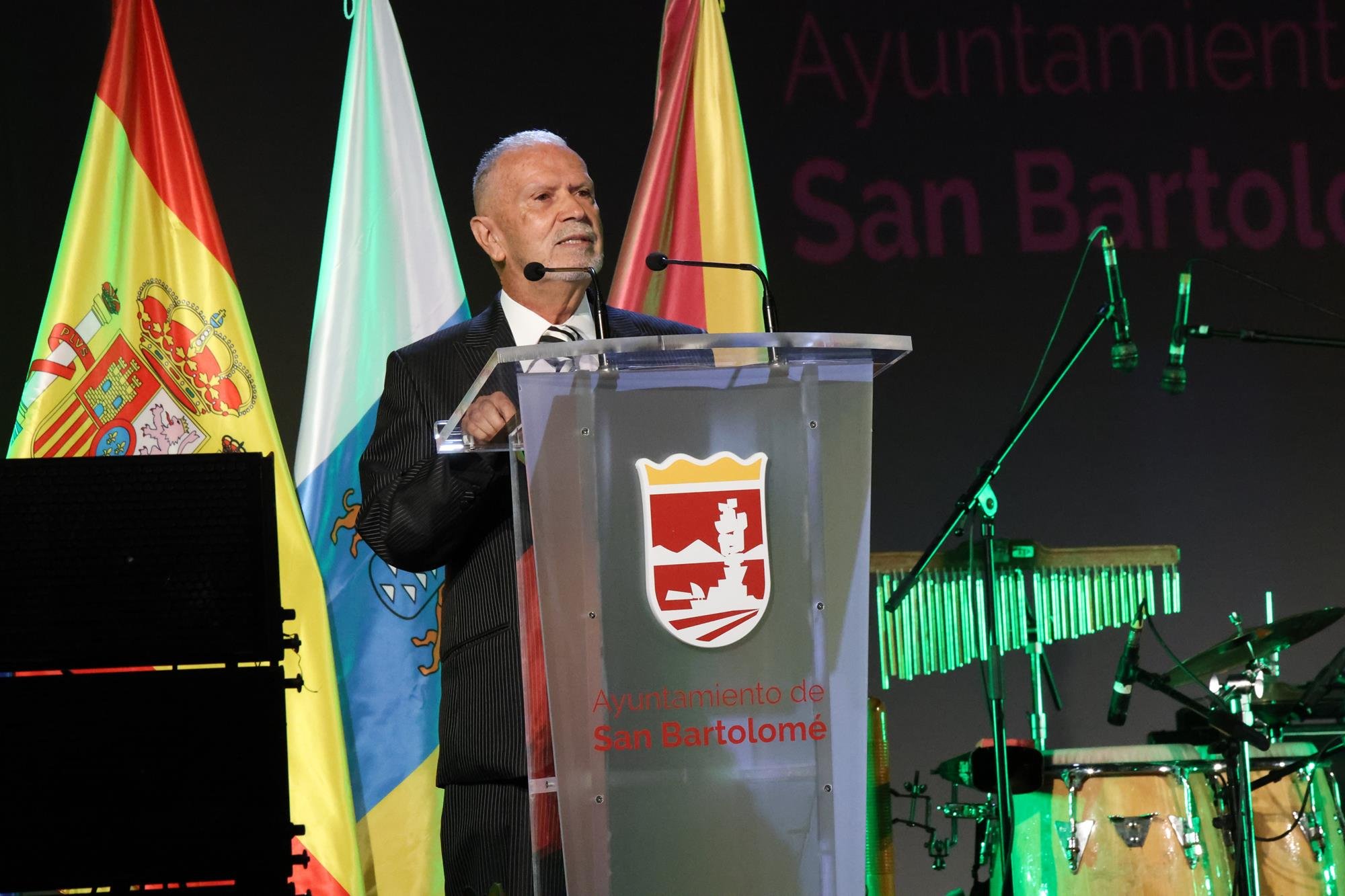 Pregón de las fiestas de San Bartolomé. Fotos: La Voz.