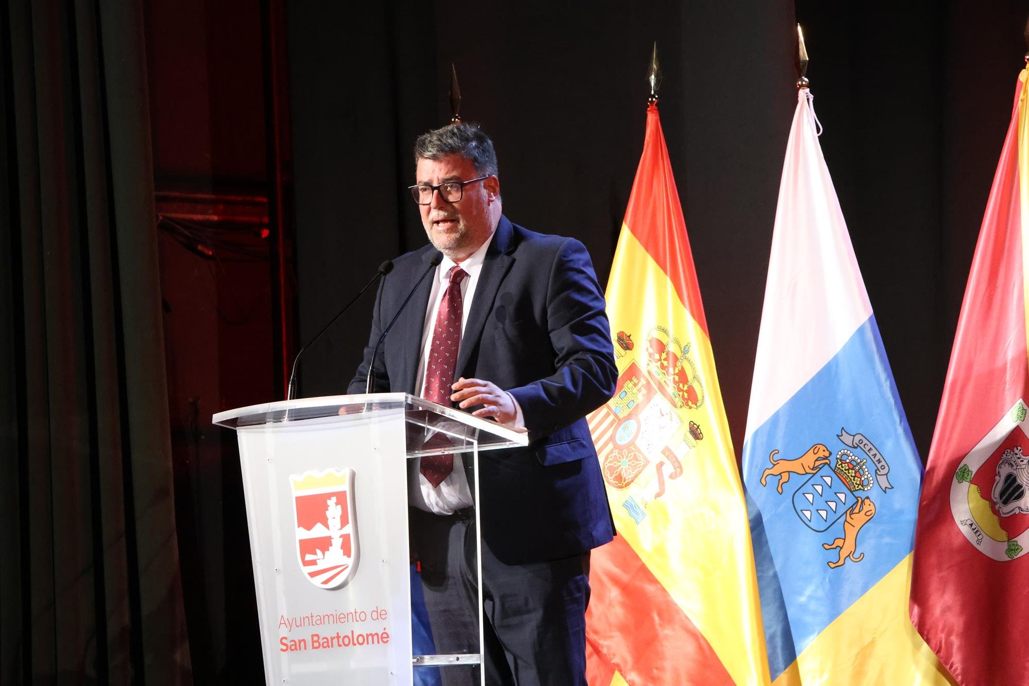 Pregón de las fiestas de San Bartolomé. Fotos: La Voz.