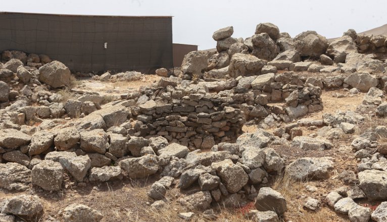 Trabajos en el yacimiento de Zonzamas. Foto: Juan Mateos