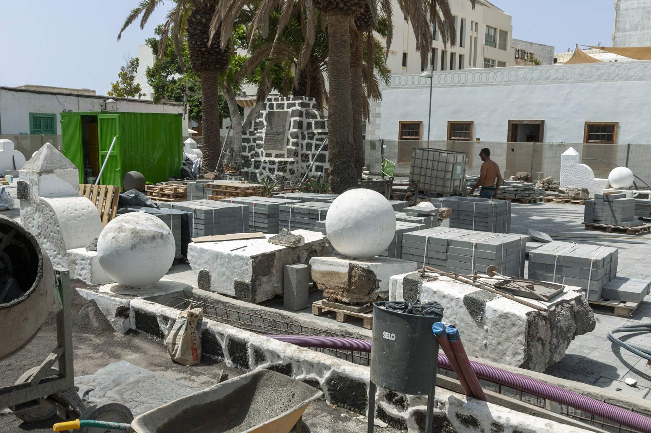 Obras en la plaza de Las Palmas. Foto: Juan Mateos