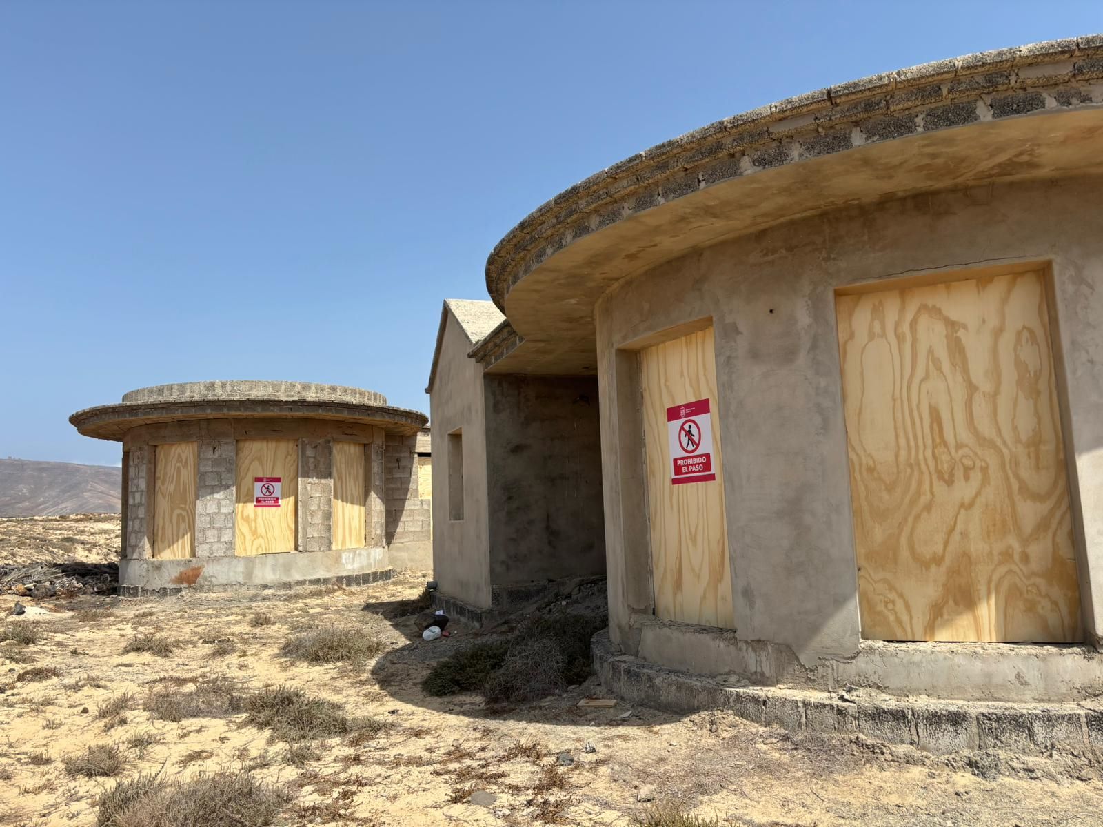Tapiado de bungalows en el Charco del Palo