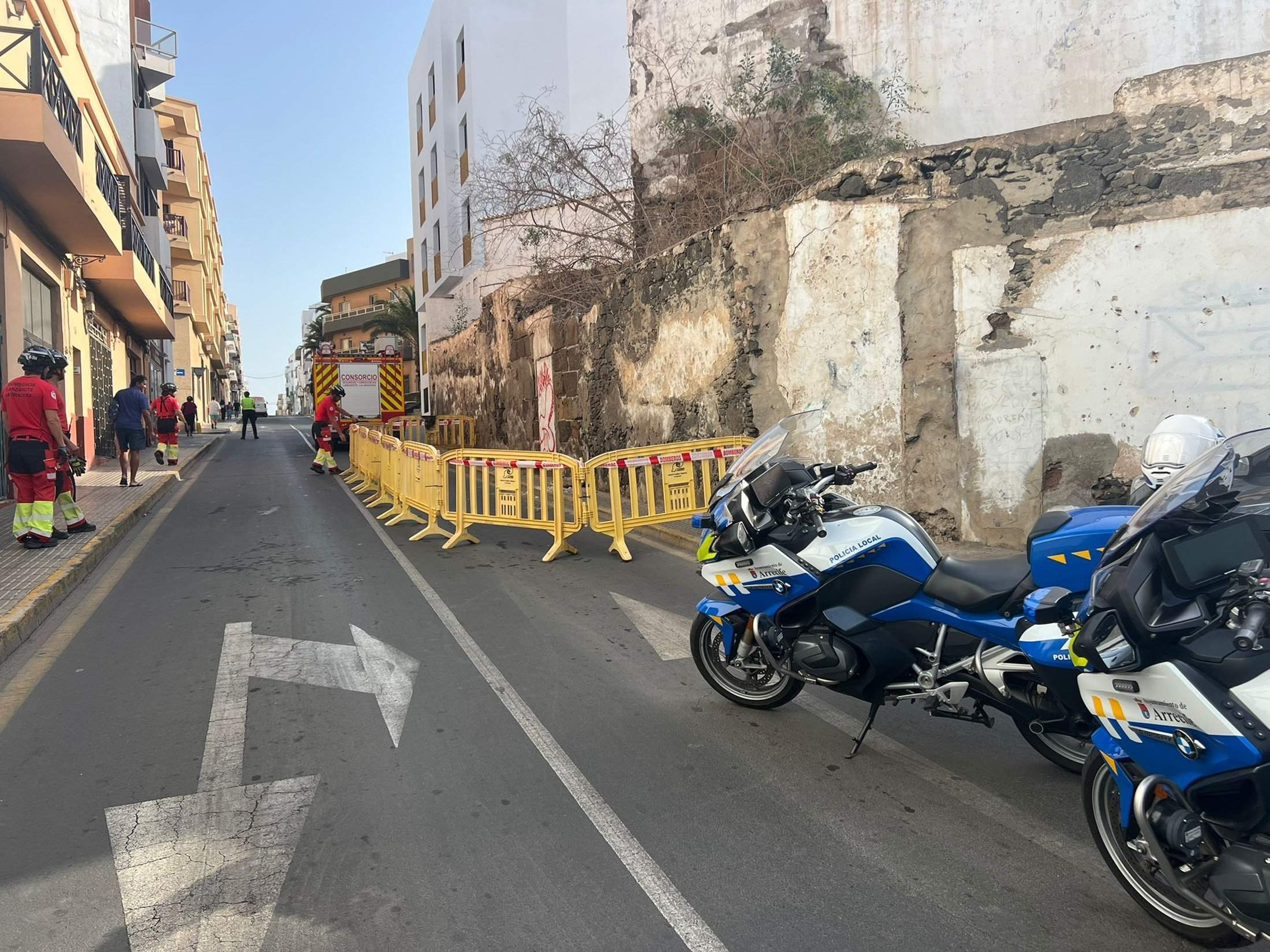 Asistencia de los bomberos del Consorcio de Emergencias