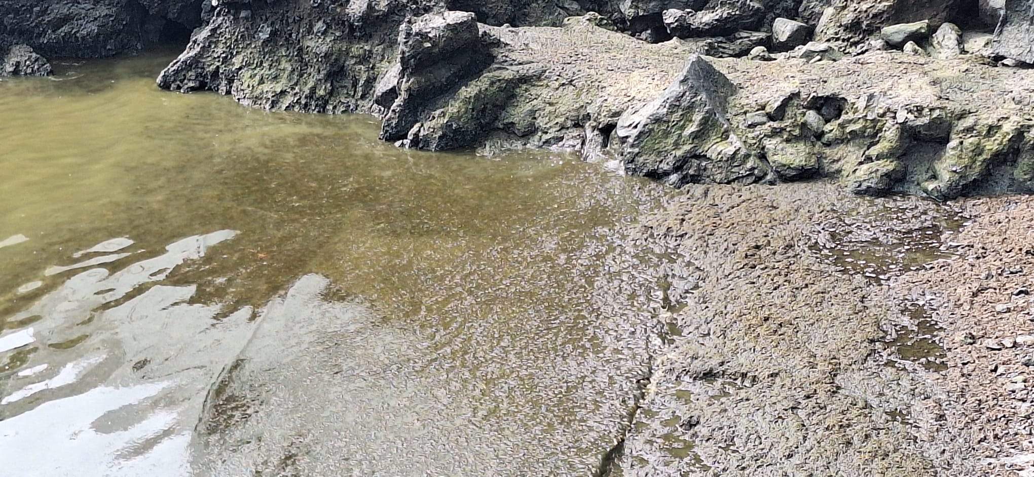 Restos de los presuntos vertidos en Punta Mujeres