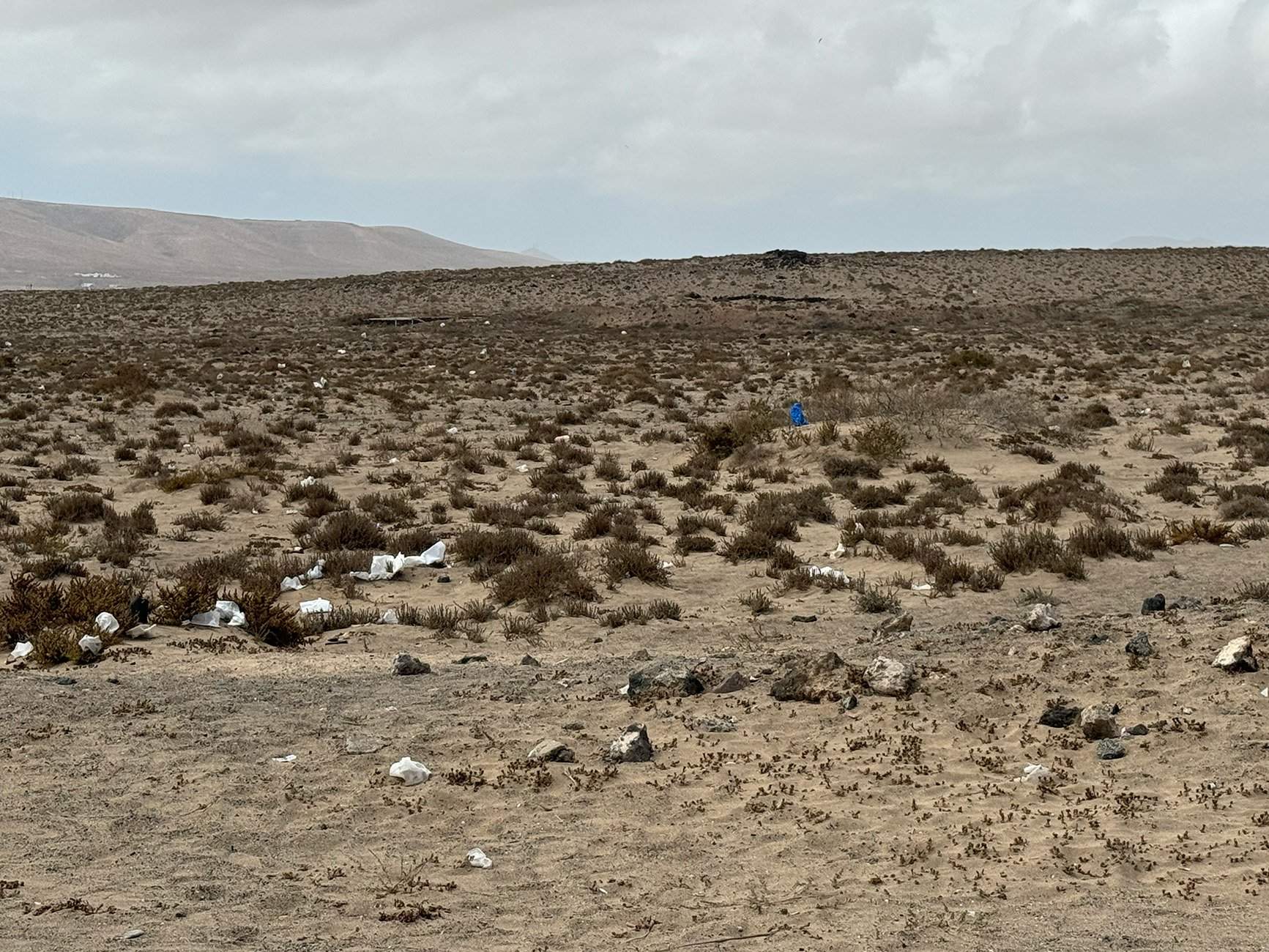 Basura en El Jable de Famara. Foto: Andrea Domínguez.