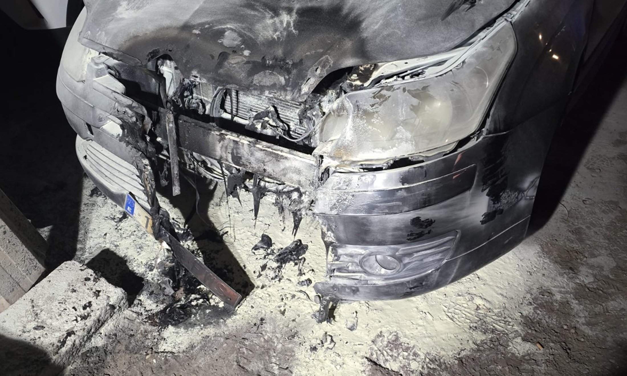 Incendio en el vehículo