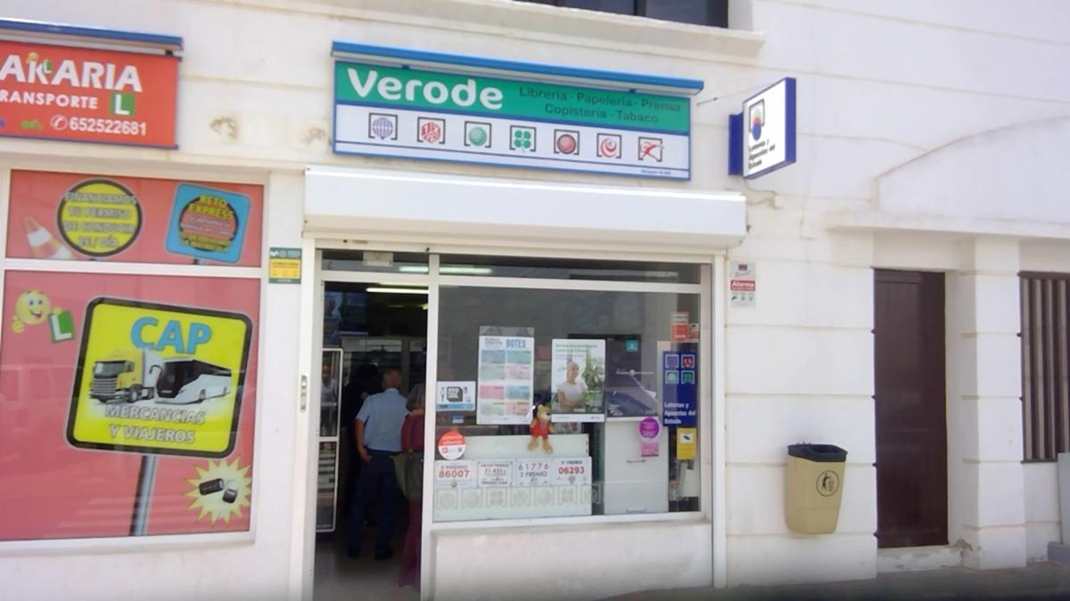 Punto de venta en el que se vendió el número premiado de la Lotería Nacional