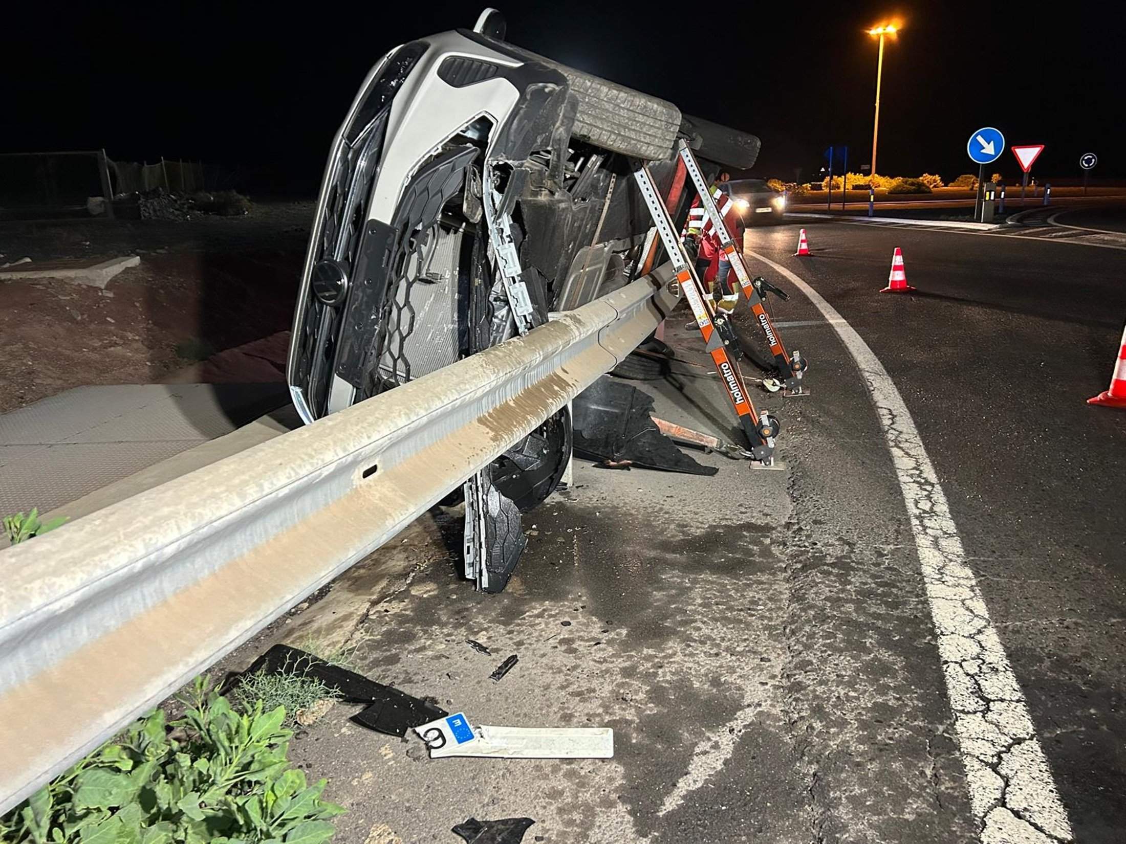 Accidente de tráfico cerca de la rotonda de Lanzarote a Caballo