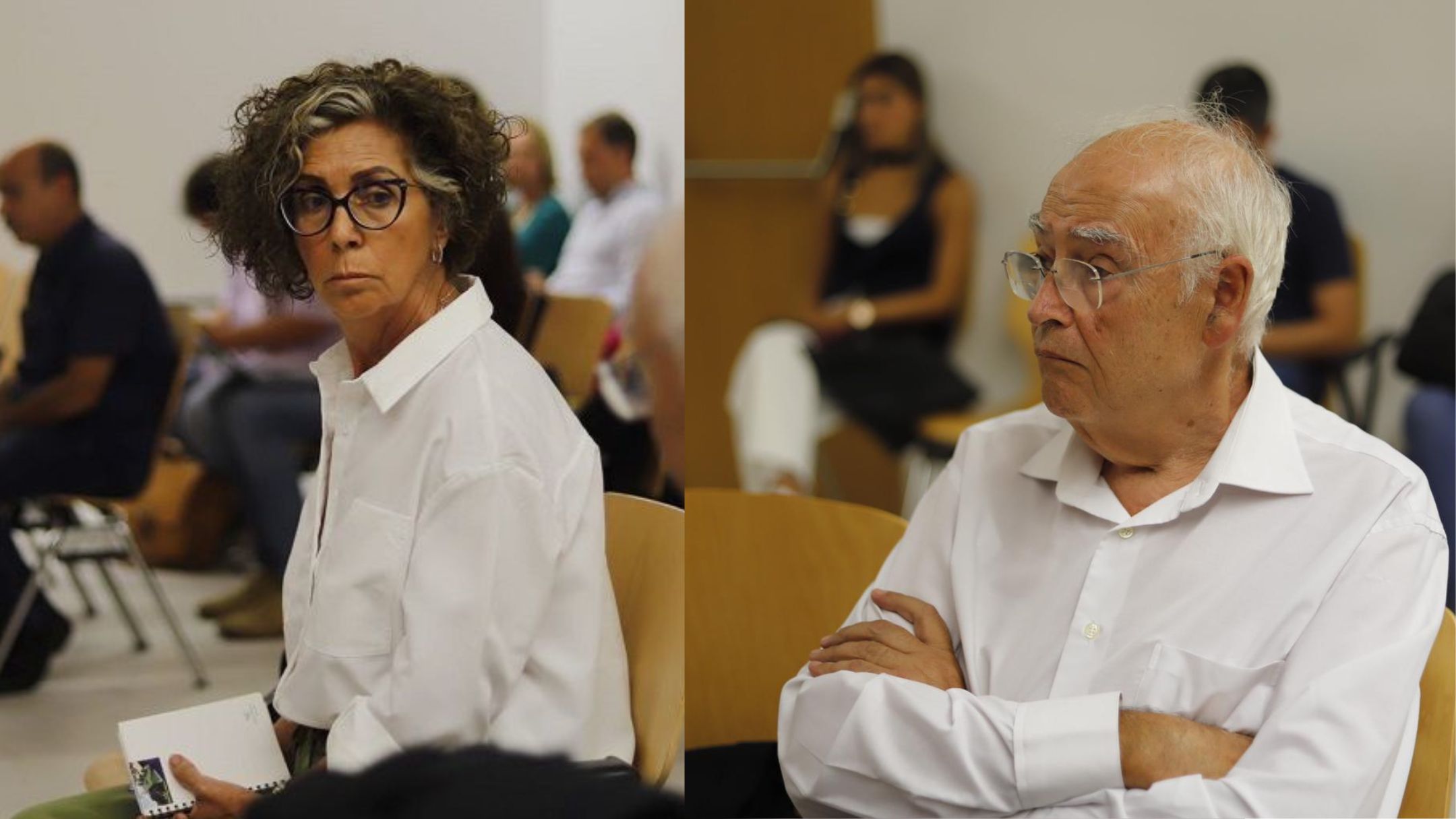Isabel Déniz y Felipe Fernández Camero en el juicio del caso Jable. Foto: Andrea Domínguez.