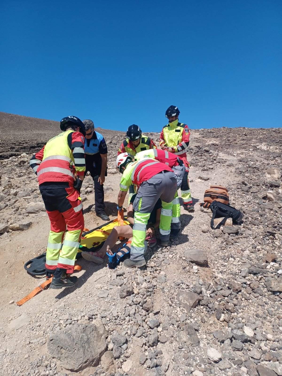 Una mujer de 71 años accidentada en Playa Blanca