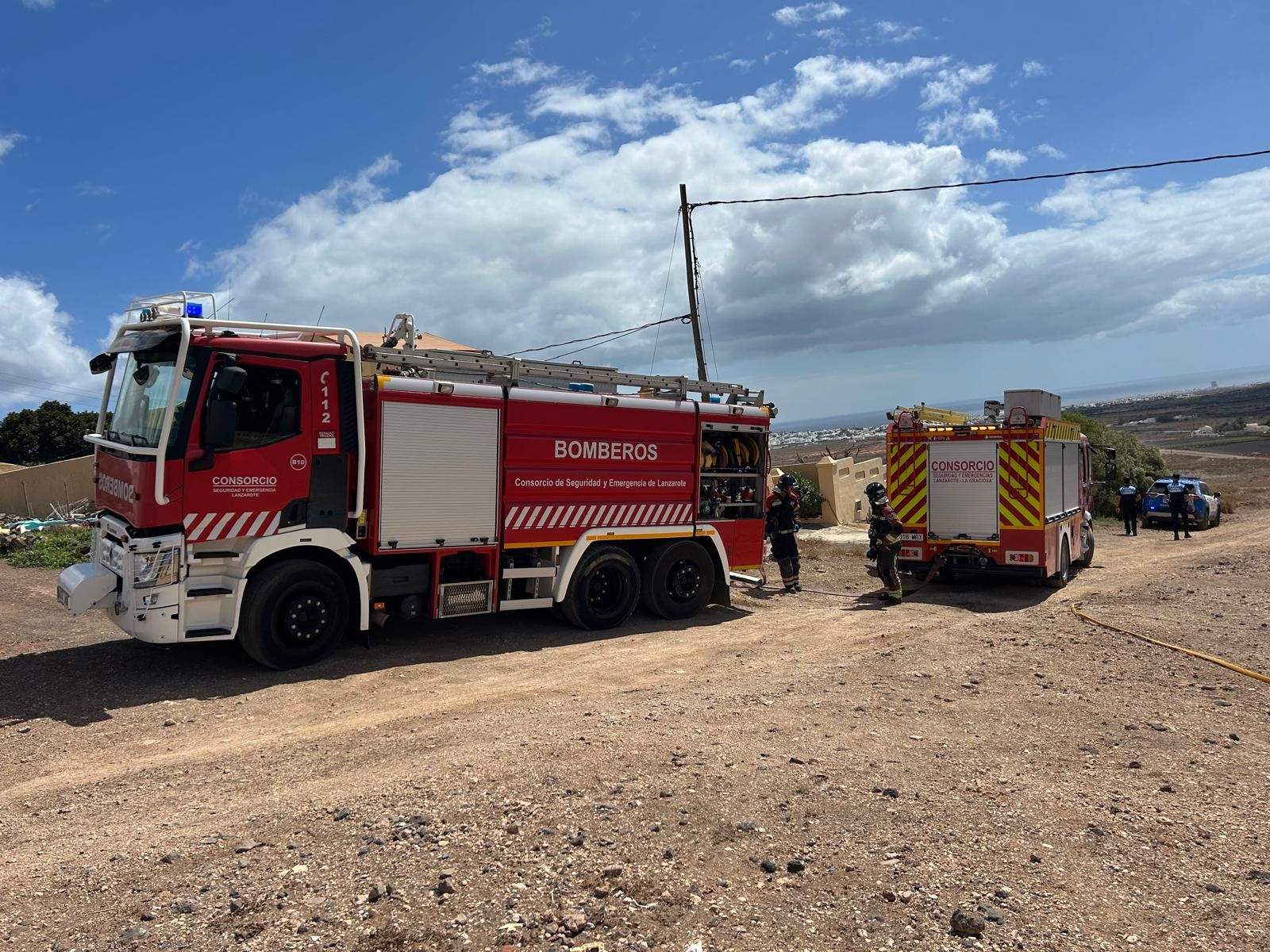 Incendio de una vivienda en la zona de Las Cabreras 