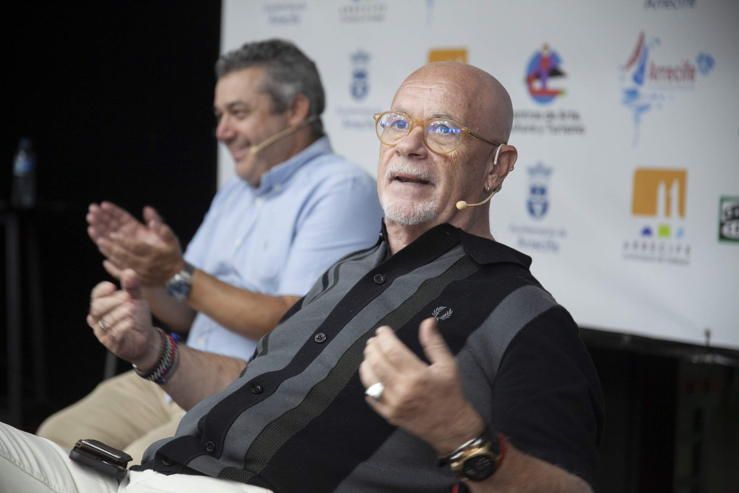 Cristóbal Soria y Alfredo Duro en Arrecife Cristóbal Soria y Alfredo Duro en Arrecife