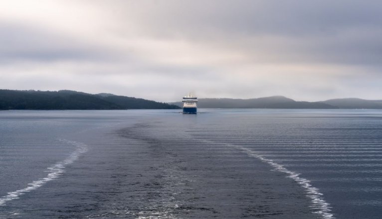 Naufragio del Blücher, barco de la II Guerra Mundial en Noruega
