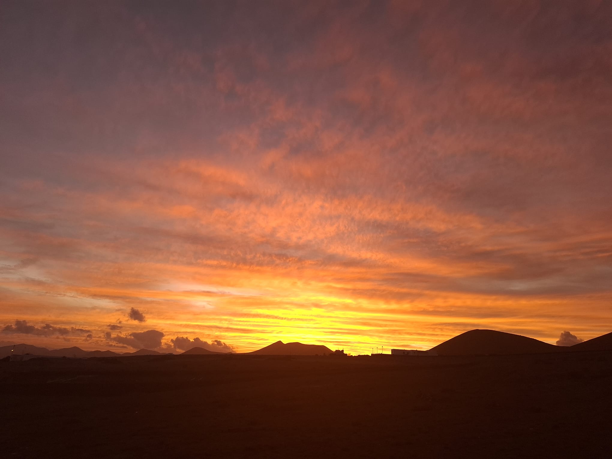 Atardecer en Lanzarote. Foto: La Voz