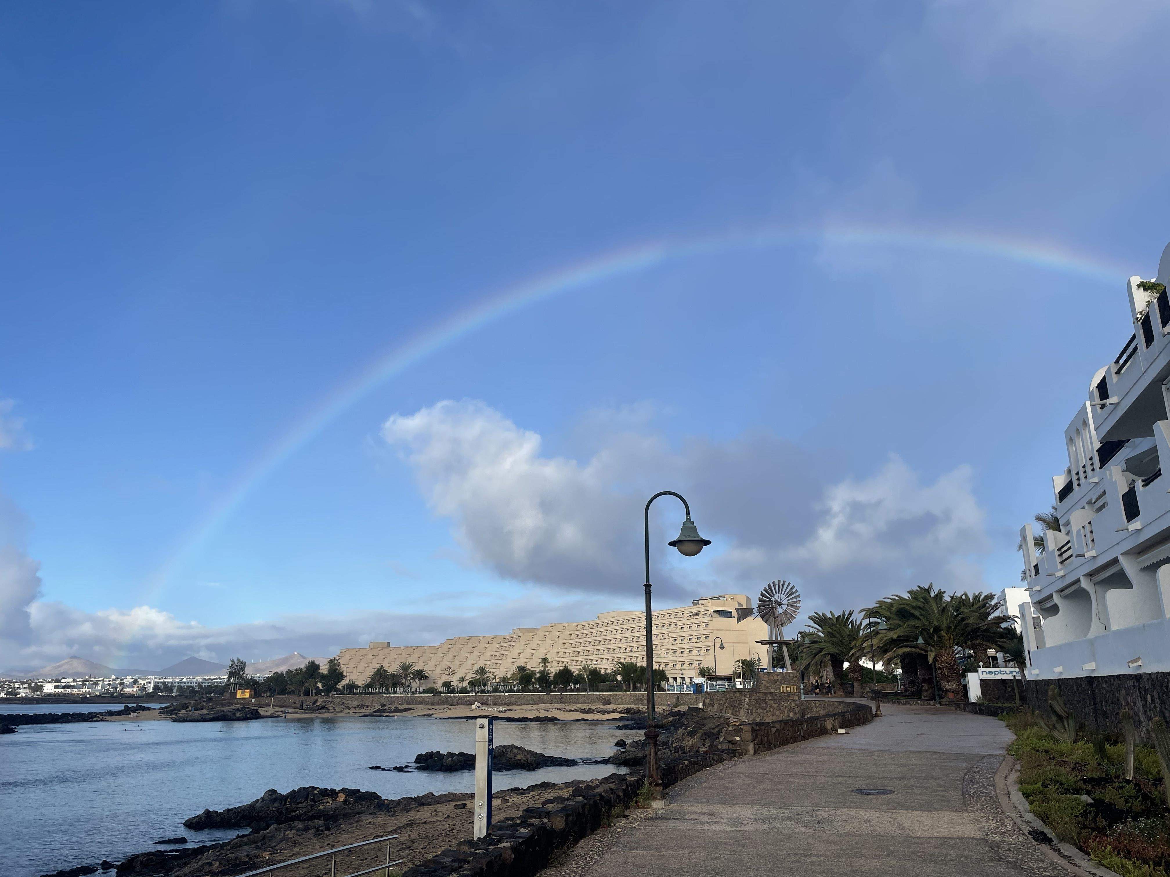 Arcoíris en Costa Teguise en una imagen de archivo. Foto: David Merino.