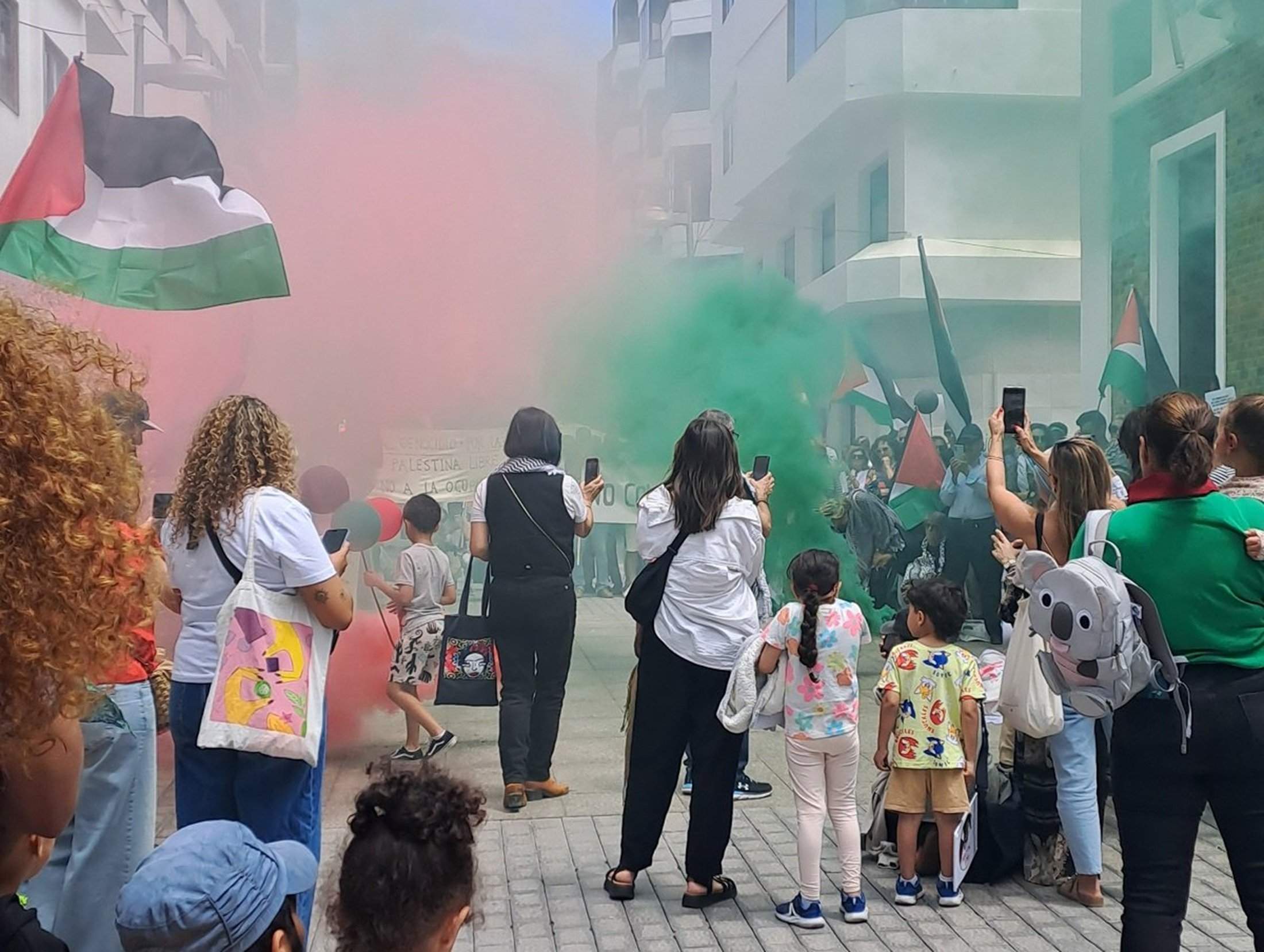 Imagen de archivo de una manifestación de Lanzarote por Palestina