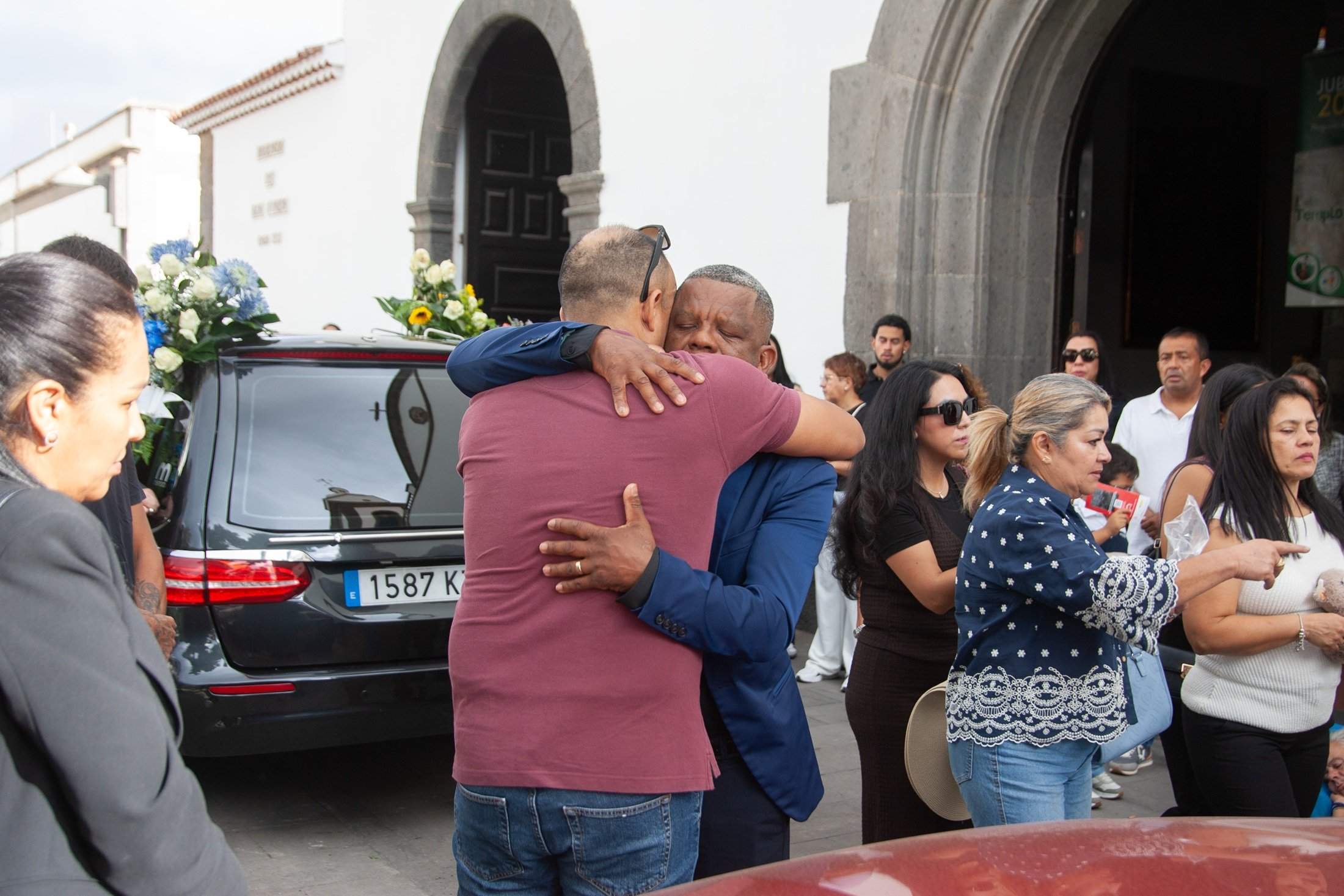 Momento del funeral de Yeray. Foto: Juan Mateos