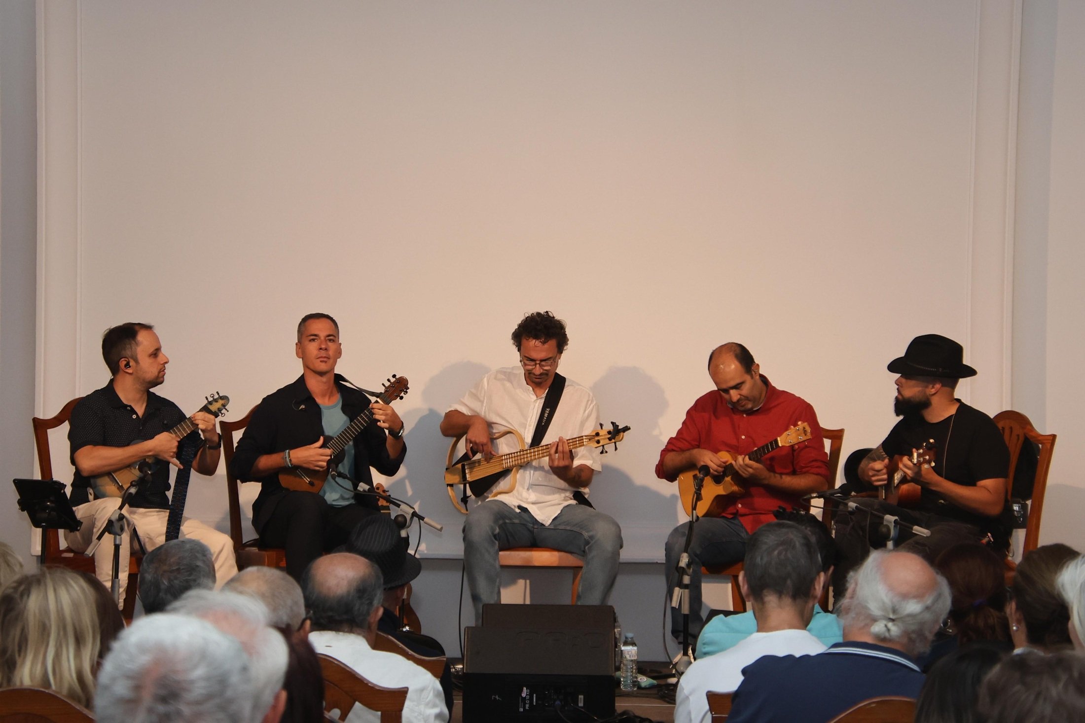 Timples y otras pequeñas guitarra del mundo. Foto: Norberto de León