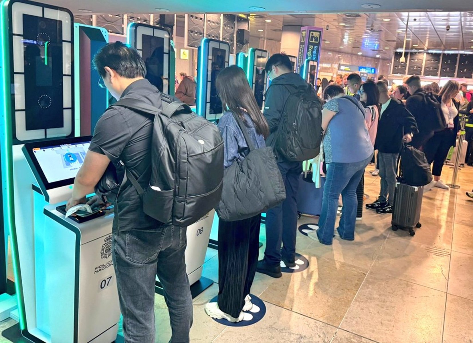 Nuevo sistema europeo de control de fronteras en Barajas