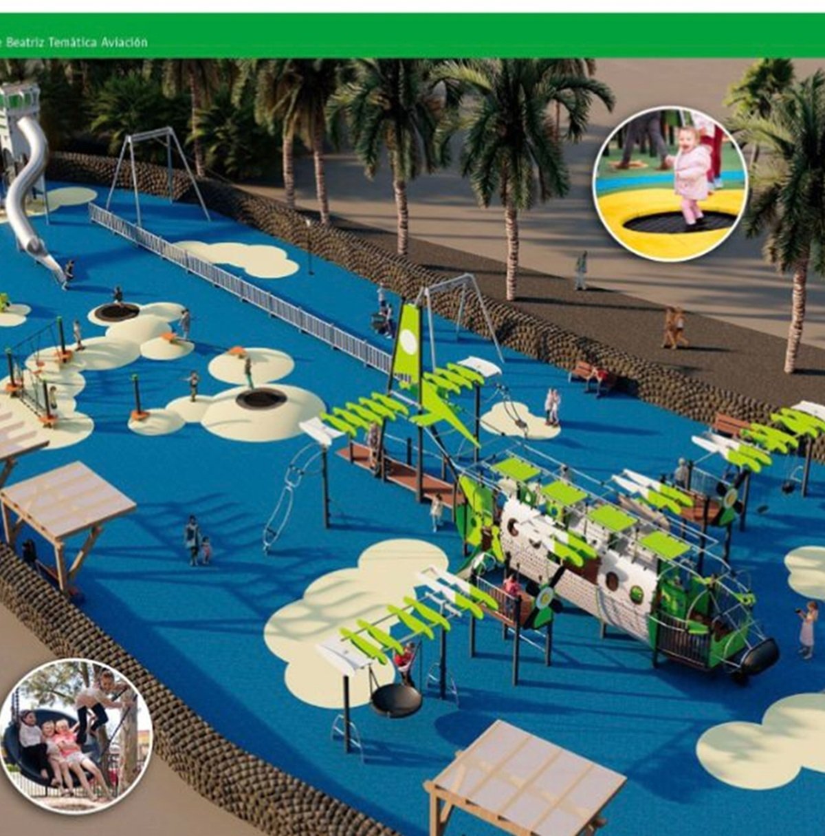 Diseño de parque que pretende implementar el Ayuntamiento de Tías