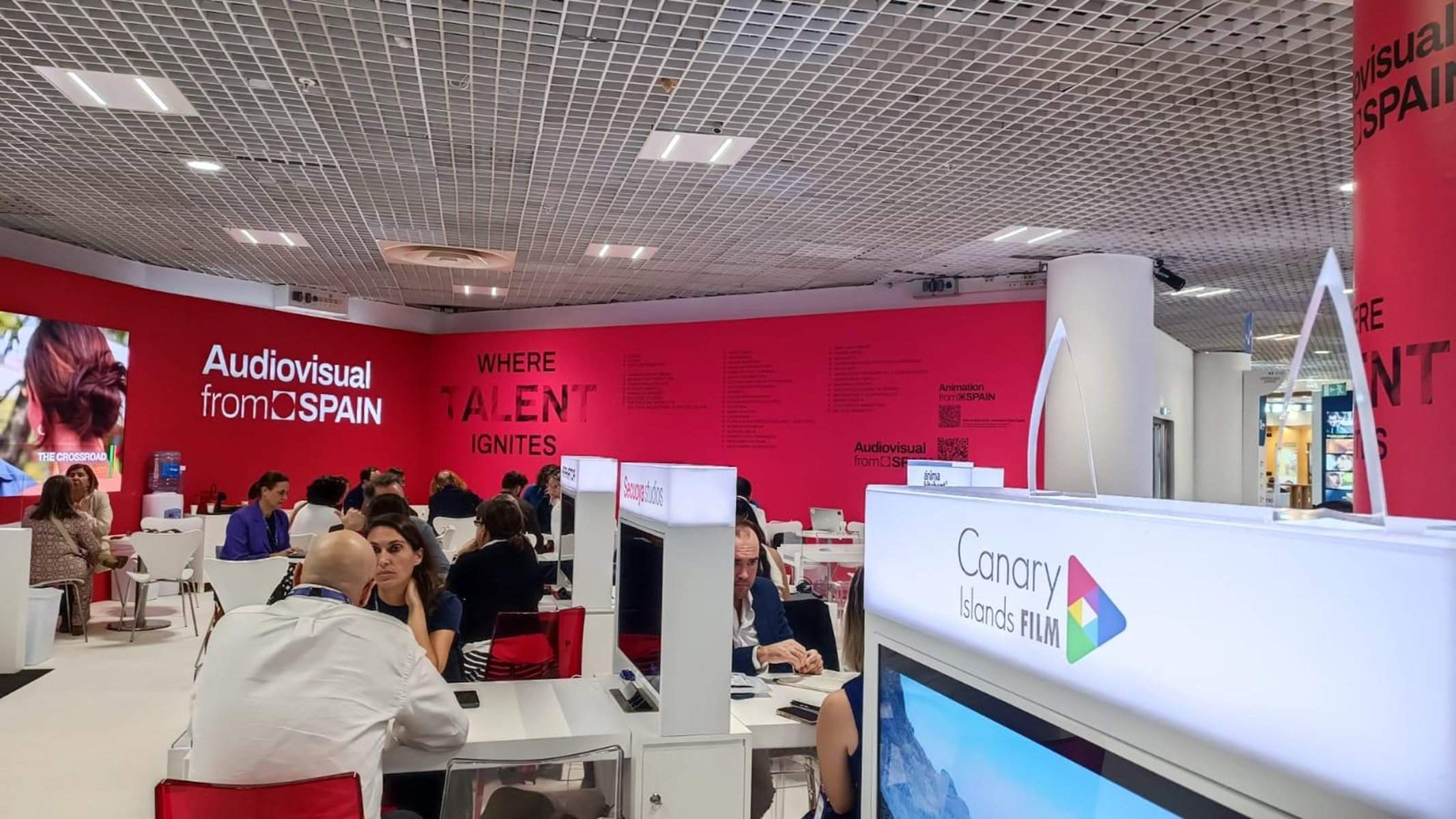 Stand de España durante el evento de audiovisual en Cannes