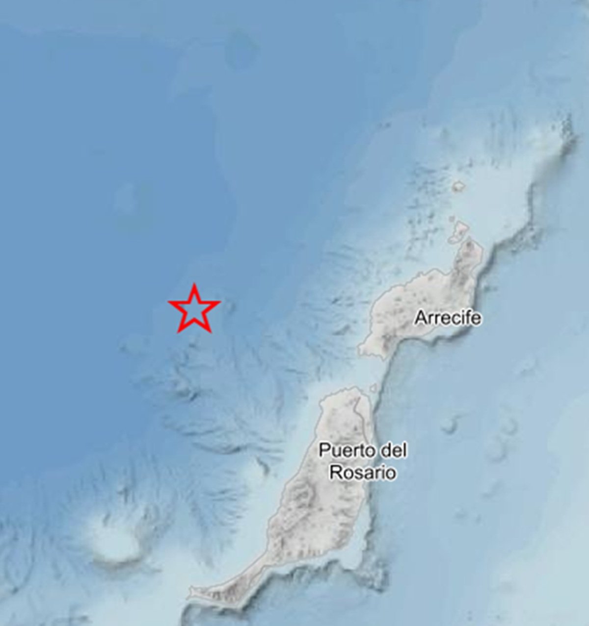 Localización del terremoto. Foto: IGN