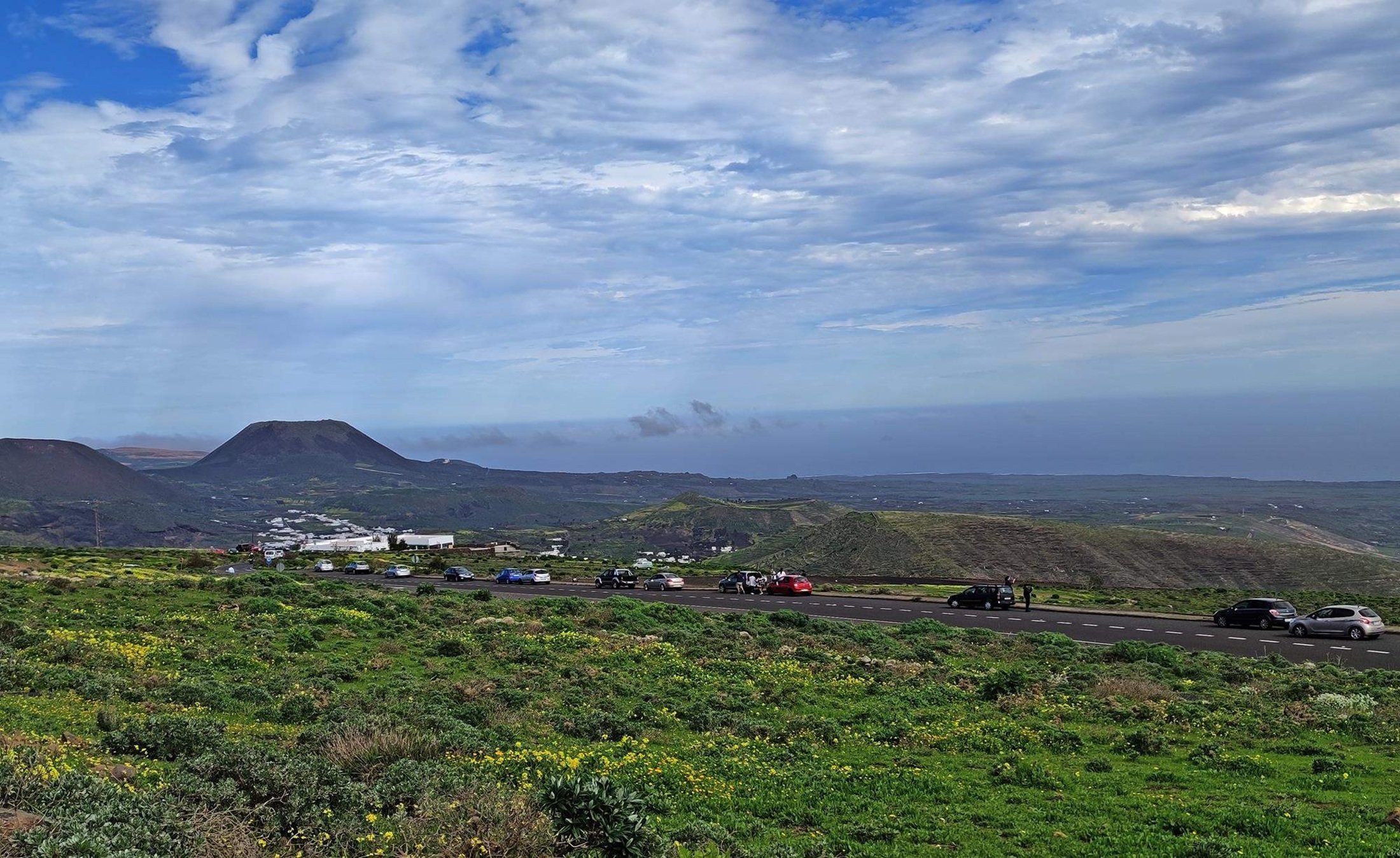 Paisaje verde de Lanzarote en una imagen de archivo