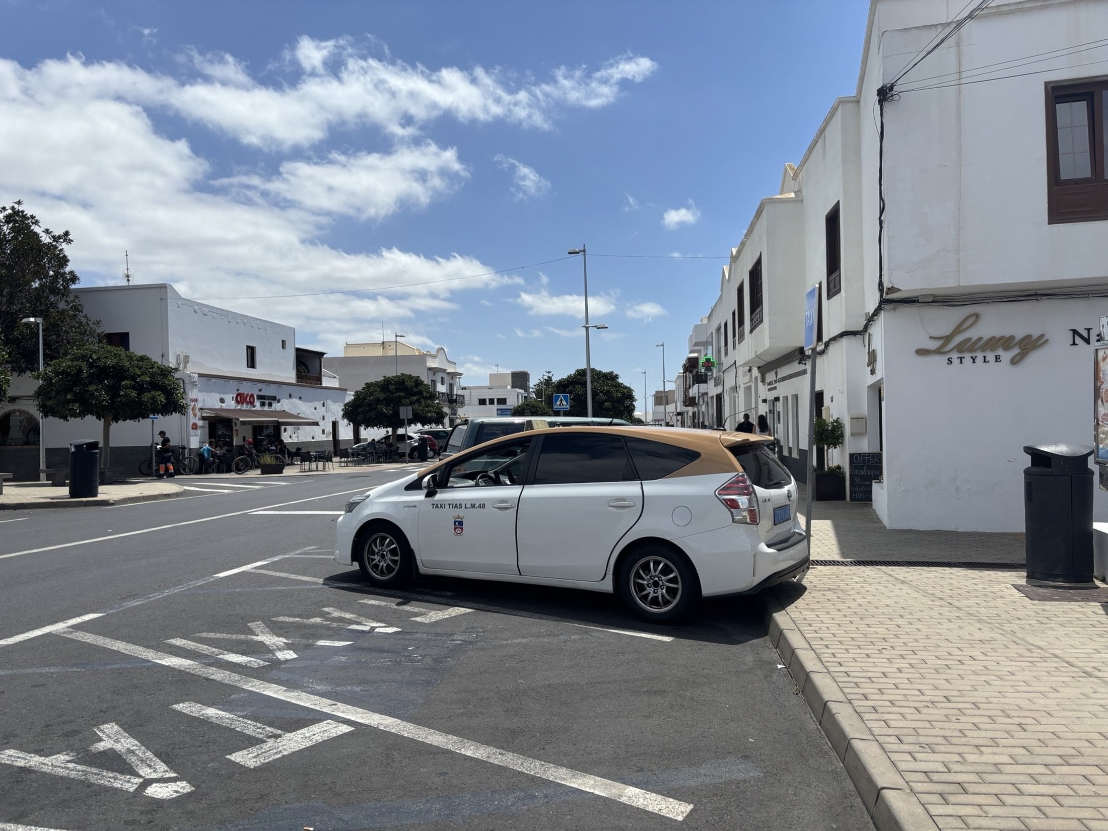 Parada de taxis en Tías