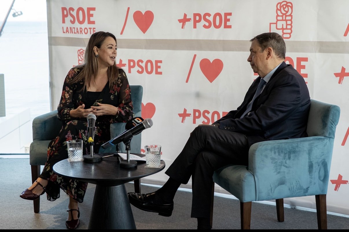Ministro Luis Planas con el PSOE lanzaroteño Ministro Luis Planas con el PSOE lanzaroteño