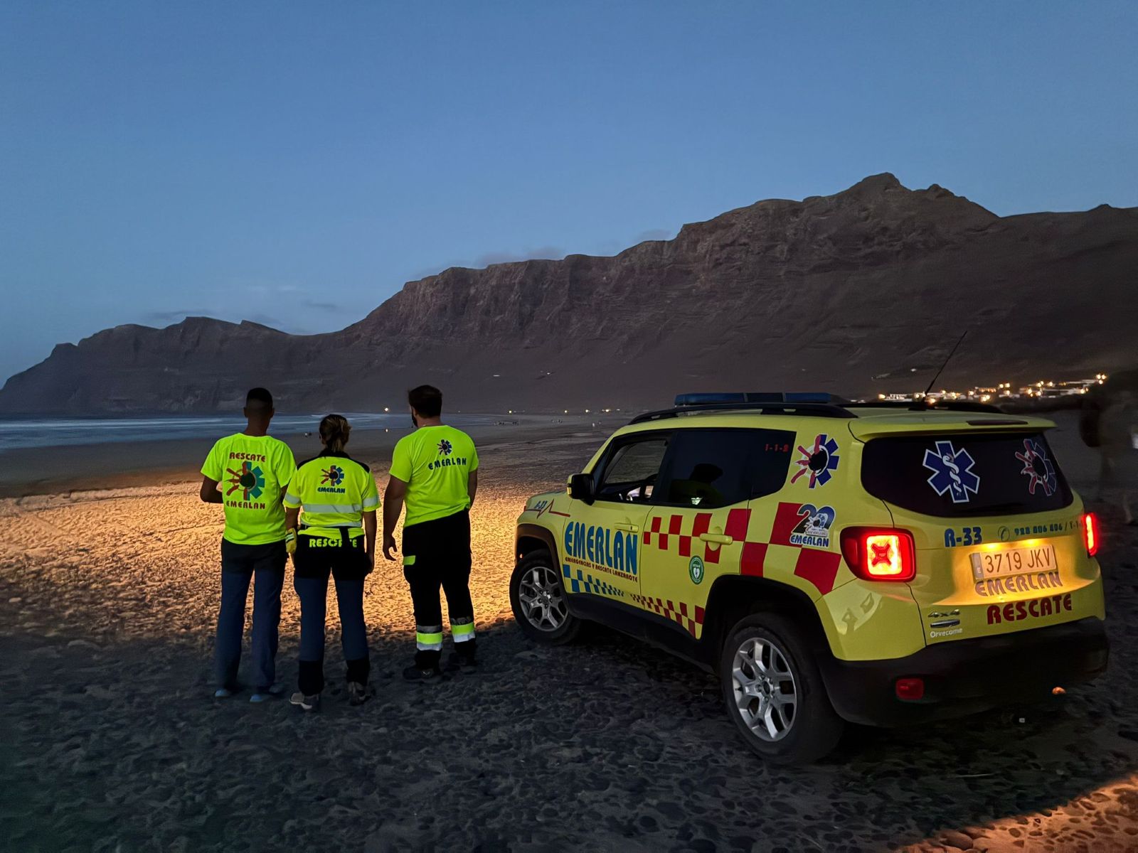 Dispositivo de búsqueda en Famara Dispositivo de búsqueda en Famara