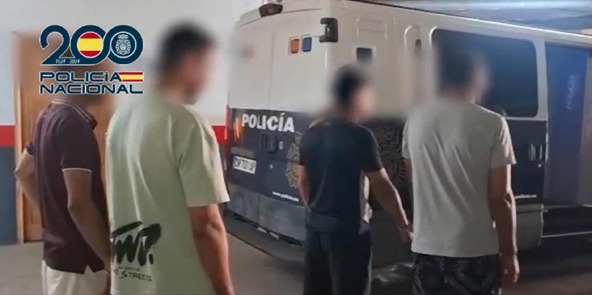 Parte de los detenidos en el operativo