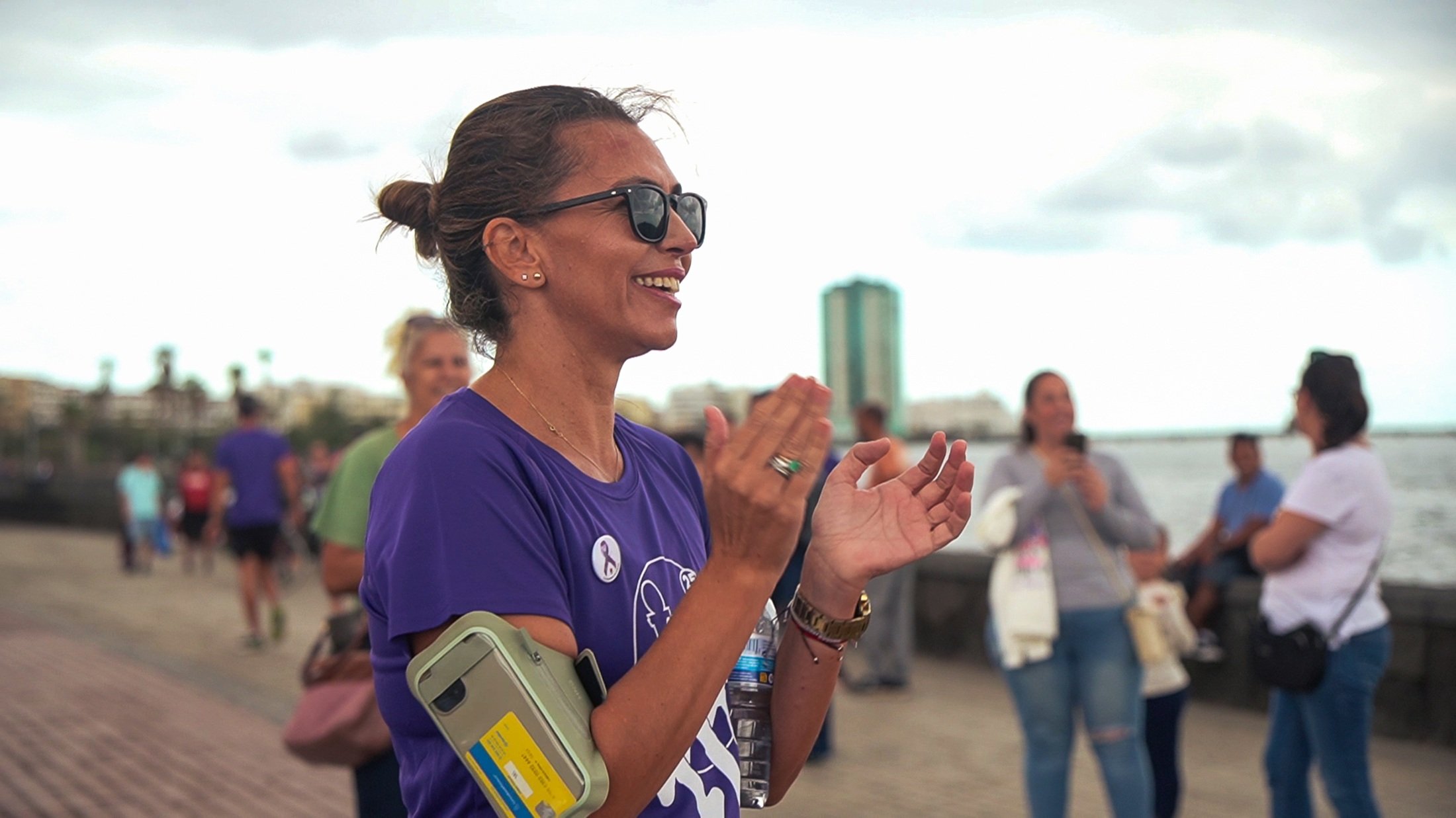Maite Corujo durante la celebración de la carrera