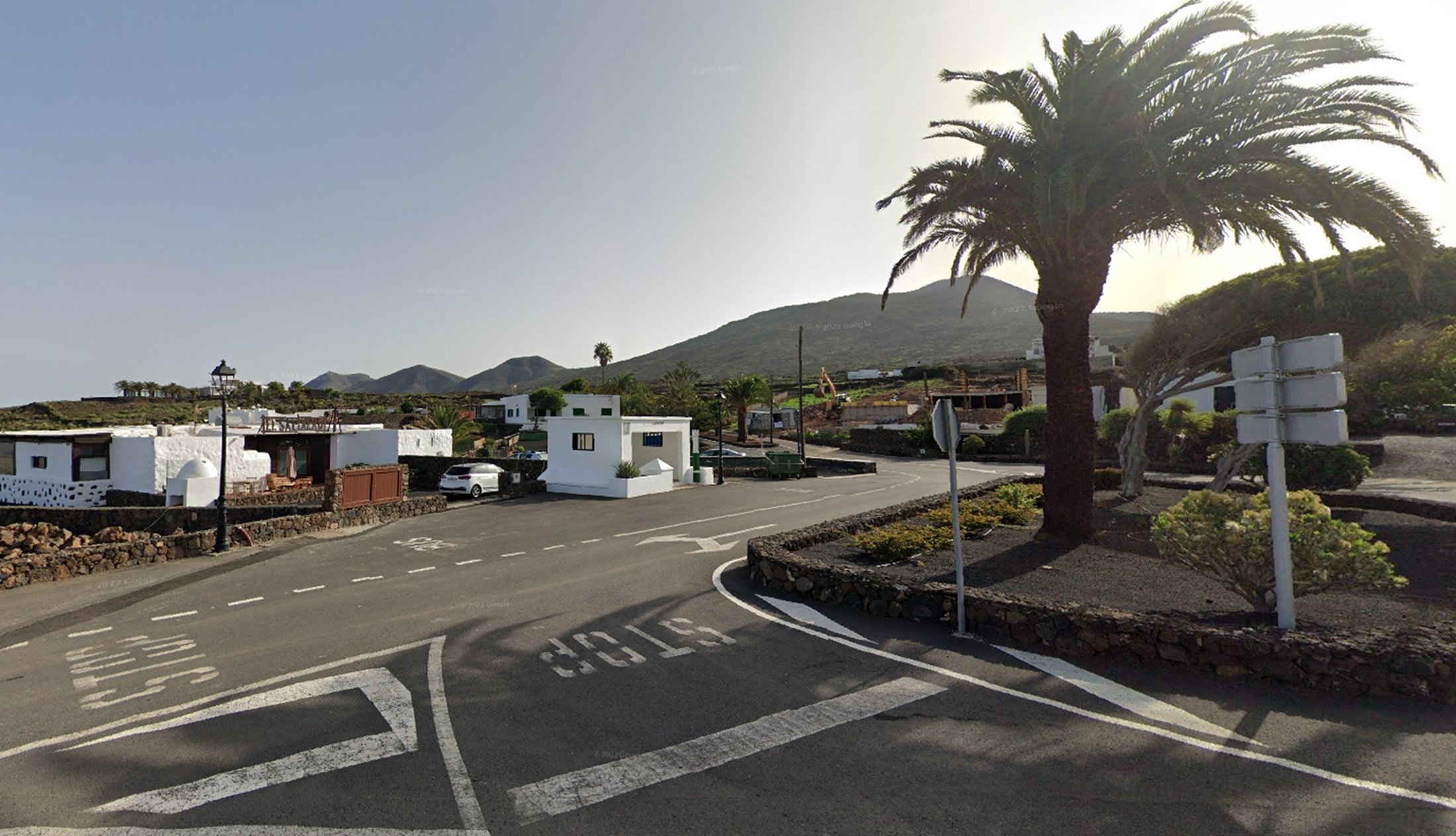 Parada de guaguas en Las Breñas. Foto: Google Maps