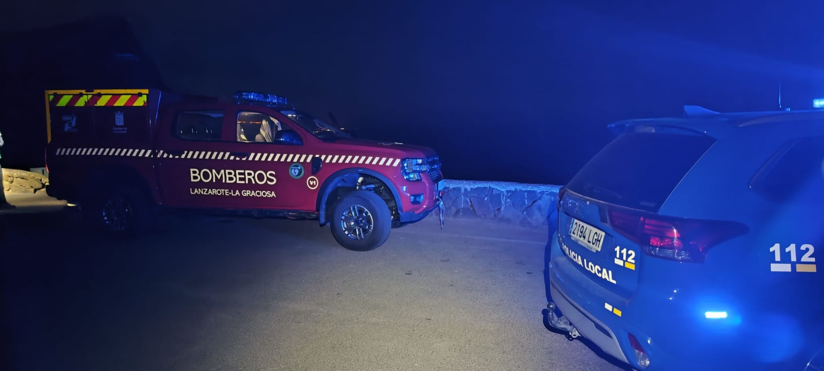 Vehículos de Emergencias trasladados hasta el lugar.