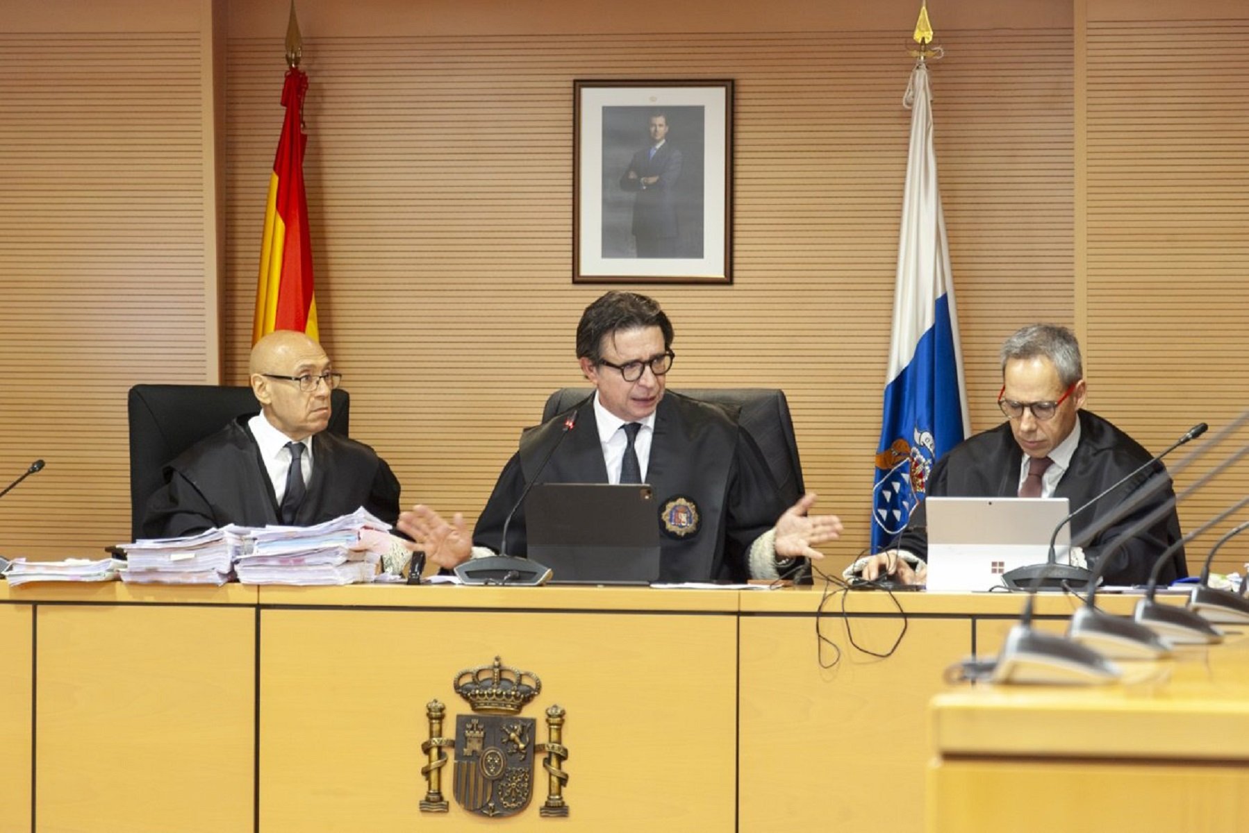 Jueces de la Sección Primera de la Audiencia Provincial de Las Palmas. Foto: Juan Mateos.