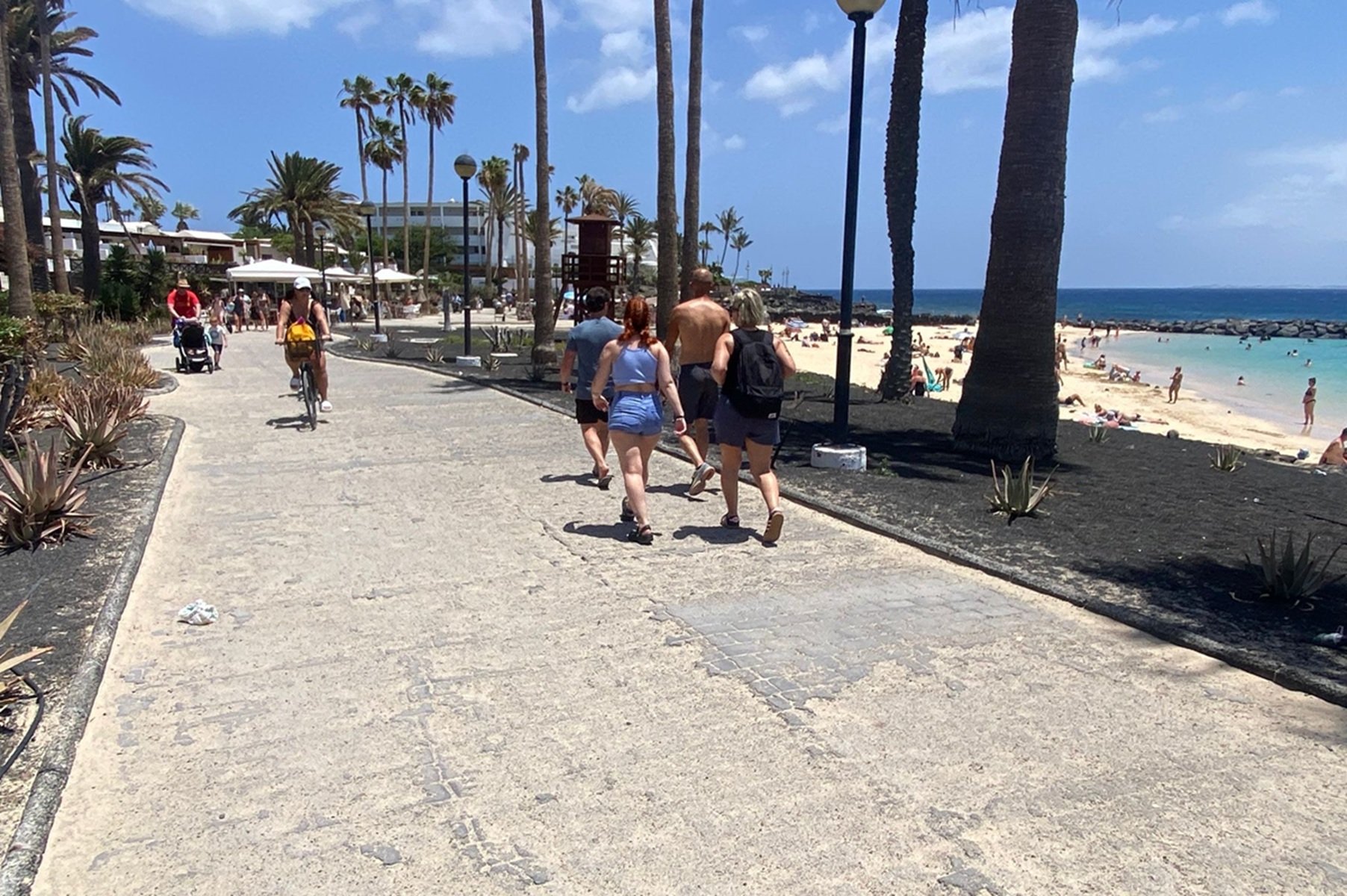 Estado de la Avenida Marítima de Playa Blanca