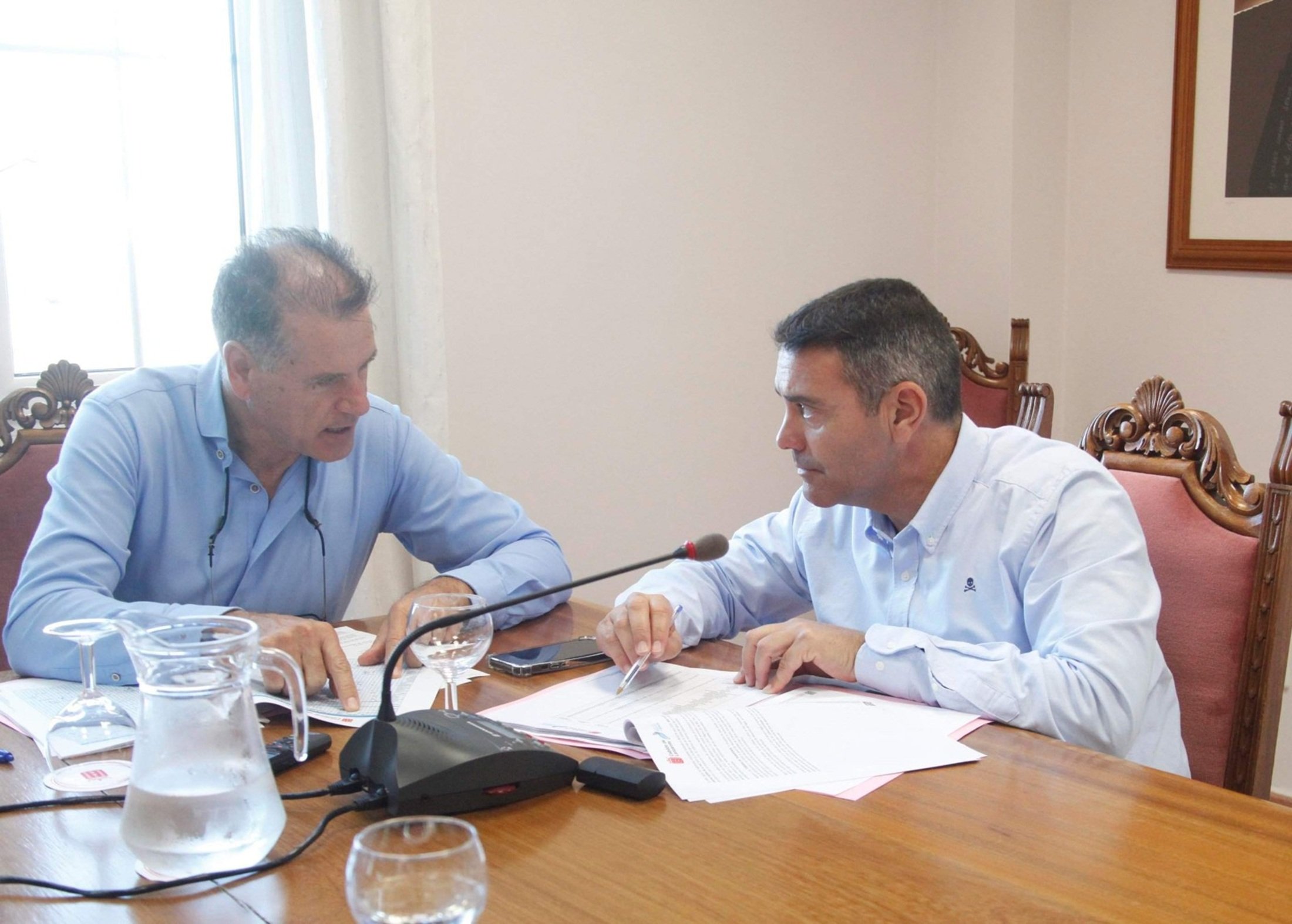 Oswaldo Betancort junto a Domingo Cejas